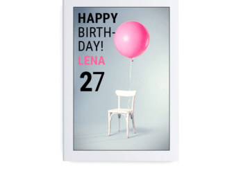 Geburtstagskarte geschlossen