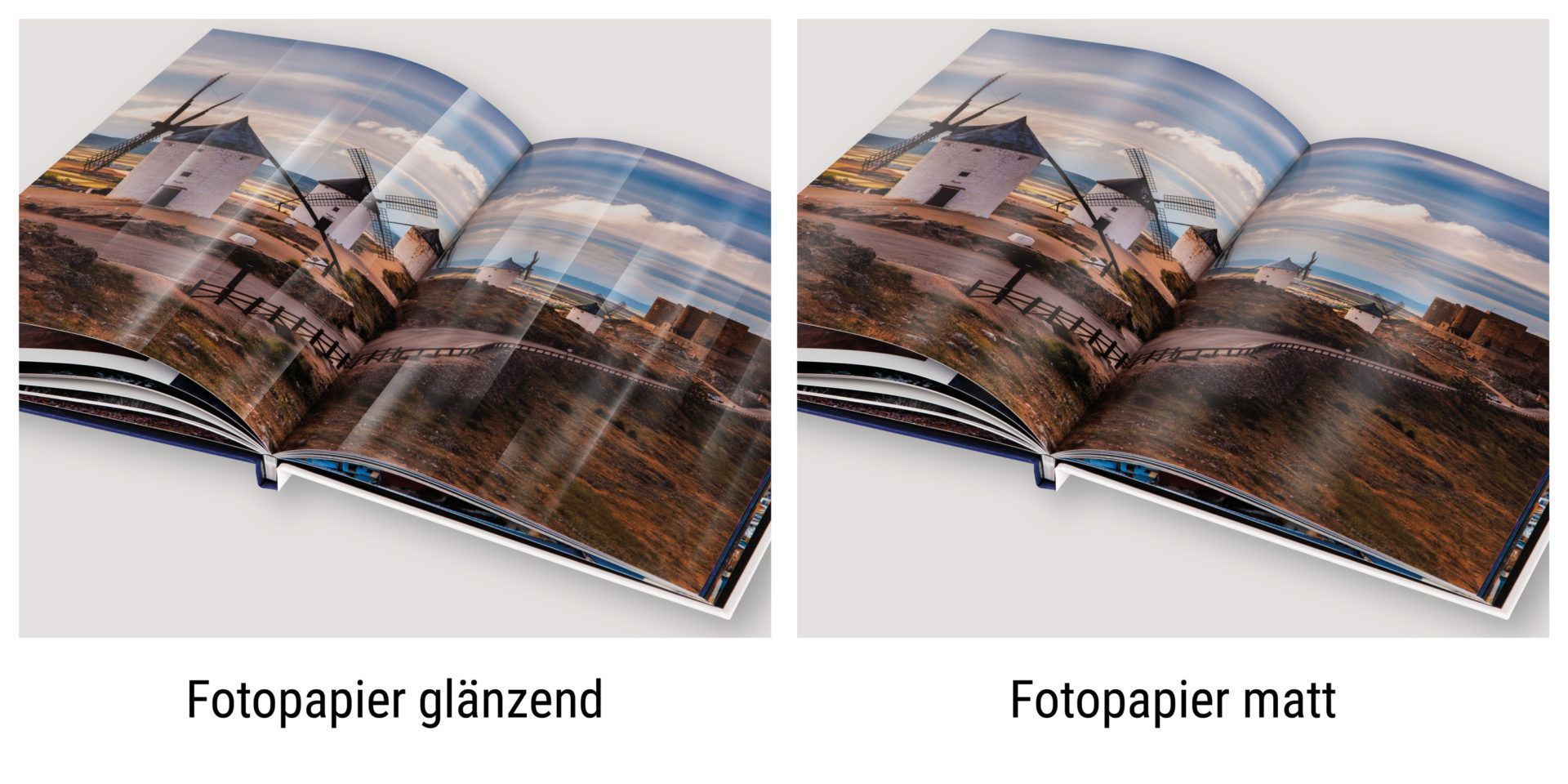 Fotopapier matt und glänzend Fotobücher in matt und glänzend